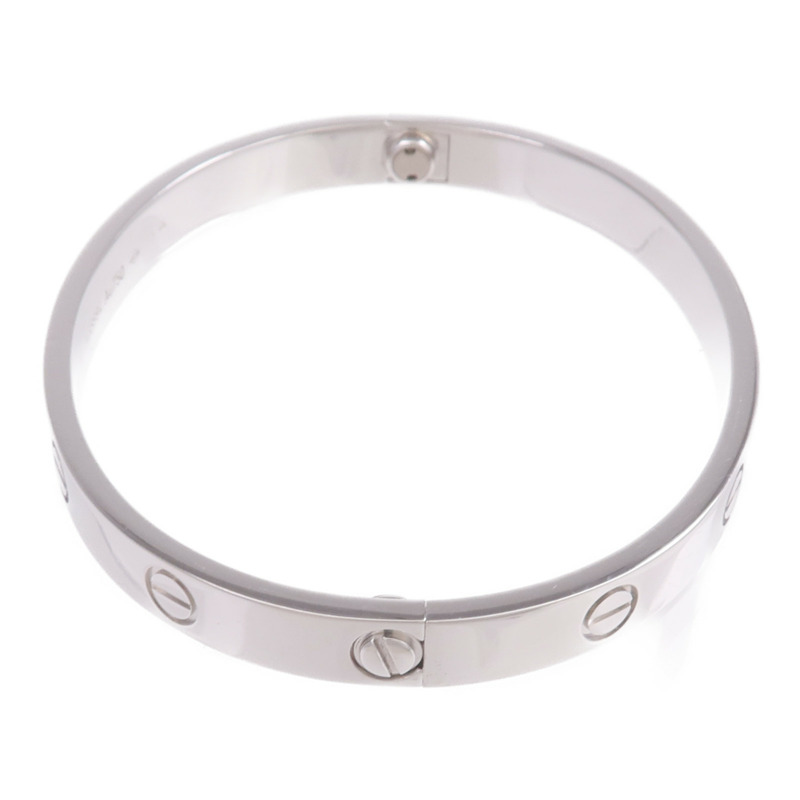 CARTIER 18K白金Love Bangle手鐲Cartier#17-2