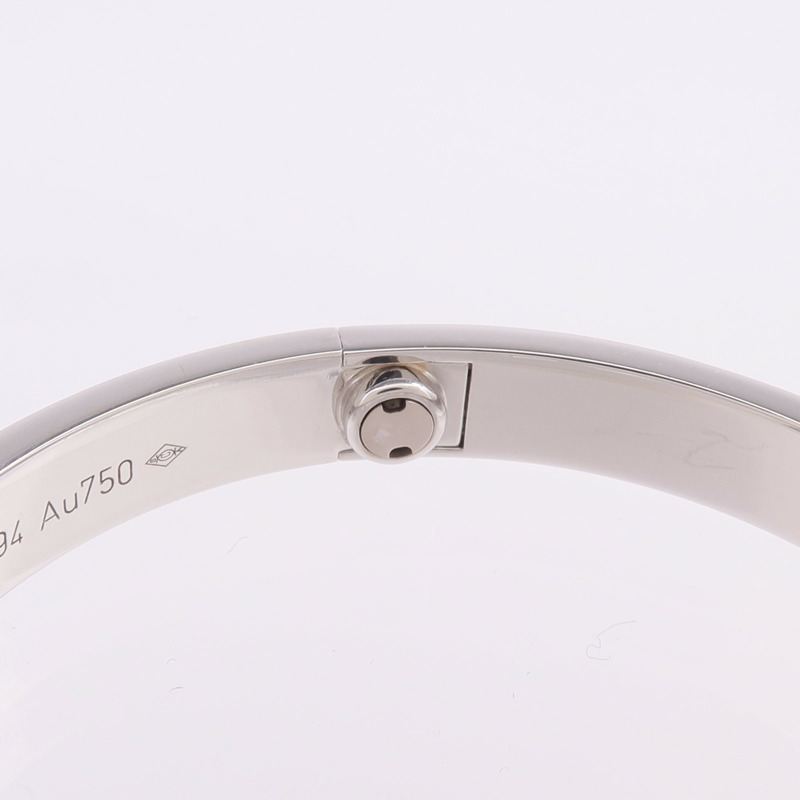 CARTIER 18K白金Love Bangle手鐲Cartier#17-6