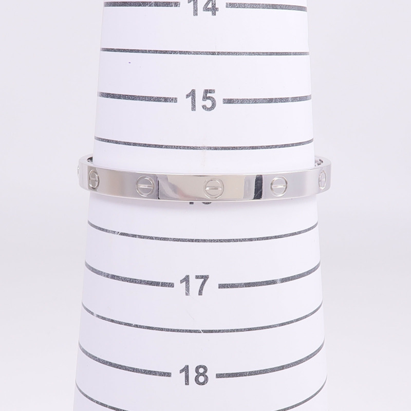 CARTIER 18K白金Love Bangle手鐲Cartier#17-9