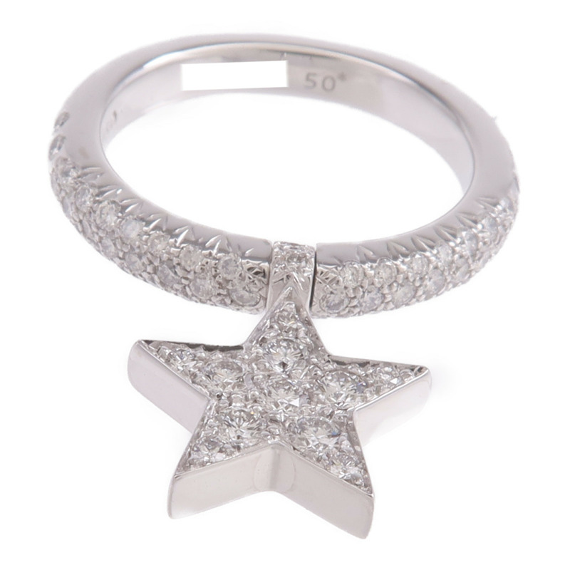 CHANEL 18K白金Comet Star Ring鑽石戒指US#5.75-1