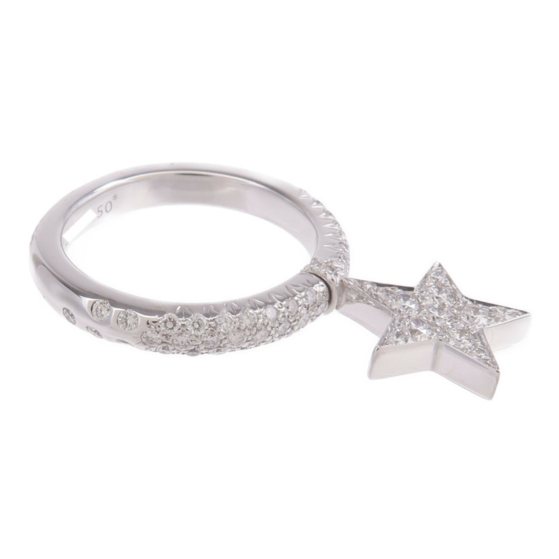 CHANEL 18K白金Comet Star Ring鑽石戒指US#5.75-3