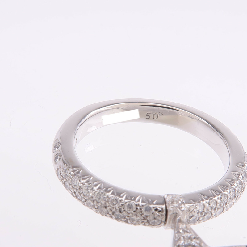 CHANEL 18K白金Comet Star Ring鑽石戒指US#5.75-4