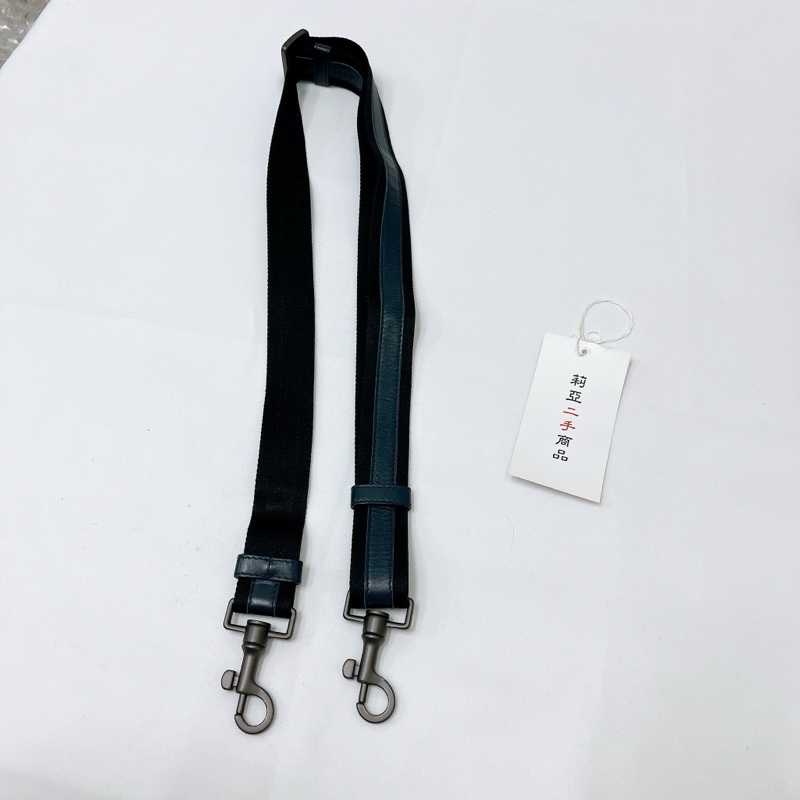 莉亞精品♡BV 小編織 肩背 斜背包 深藍 二手-13