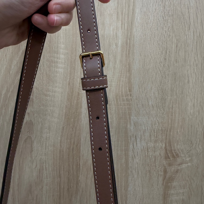 Burberry 米帆布咖牛皮mini pocket手提斜背包-11