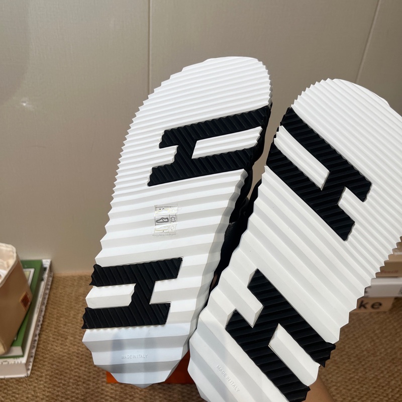 Hermes 愛馬仕  Electric 魔術貼休閒 一字帶涼鞋 黑色 38碼-6