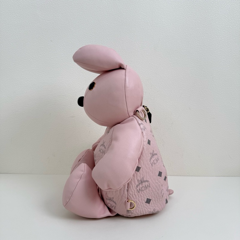 MCM 粉色兔子雙肩包 金扣 附件:肩帶 尺寸:15*45*15cm-2