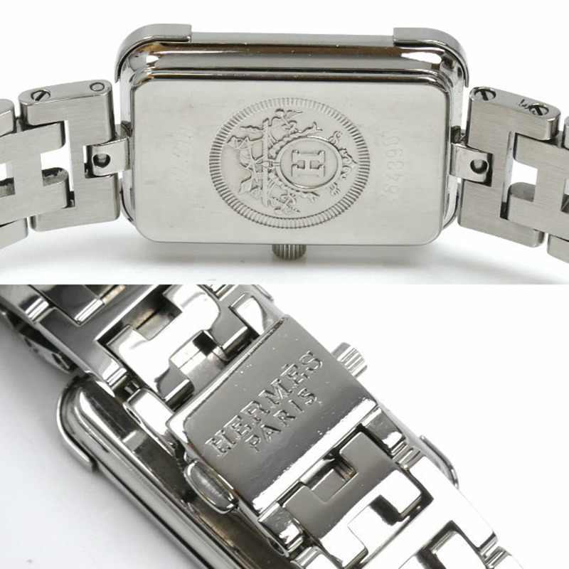 愛馬仕 Croisière 粉紅色貝殼腕錶,電池驅動(CR2.210),女士款-4