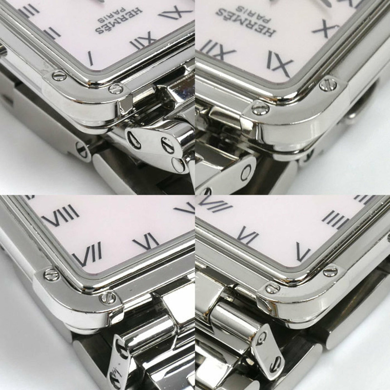 愛馬仕 Croisière 粉紅色貝殼腕錶,電池驅動(CR2.210),女士款-6