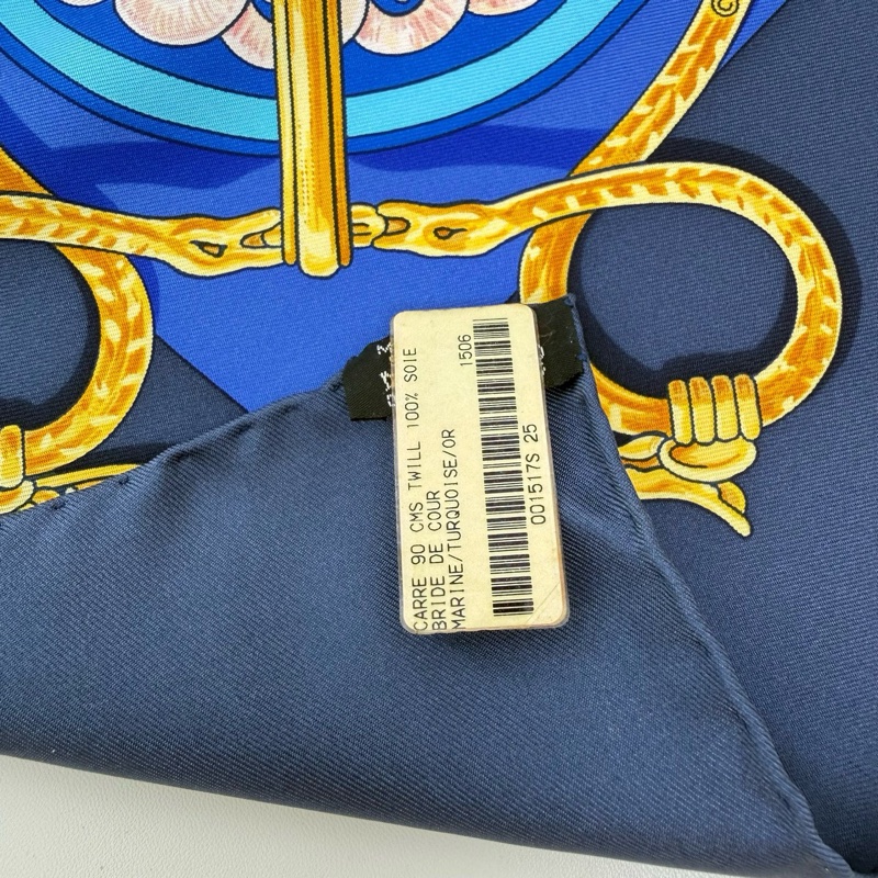 HERMES/愛馬仕 全新 桑蠶絲絲巾 90*90cm-6