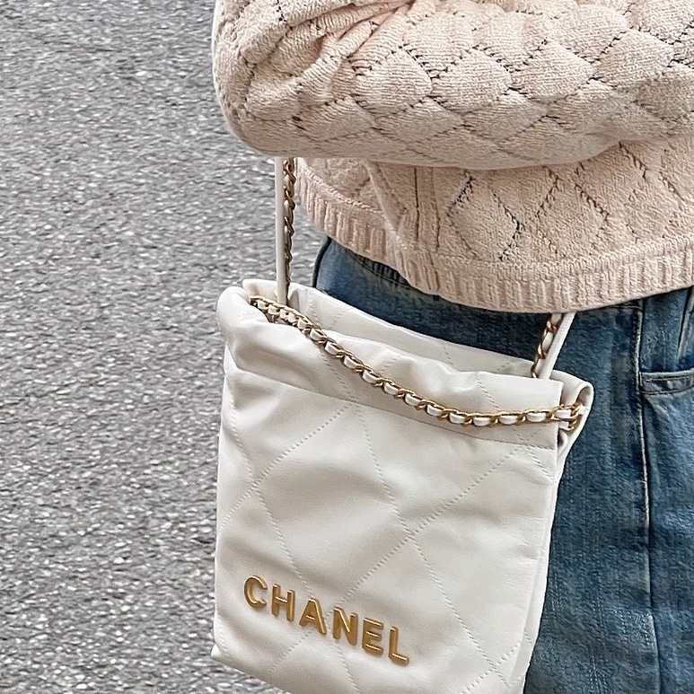 #CHANEL香奈兒22bag mini白金 芯片款 🪆-9