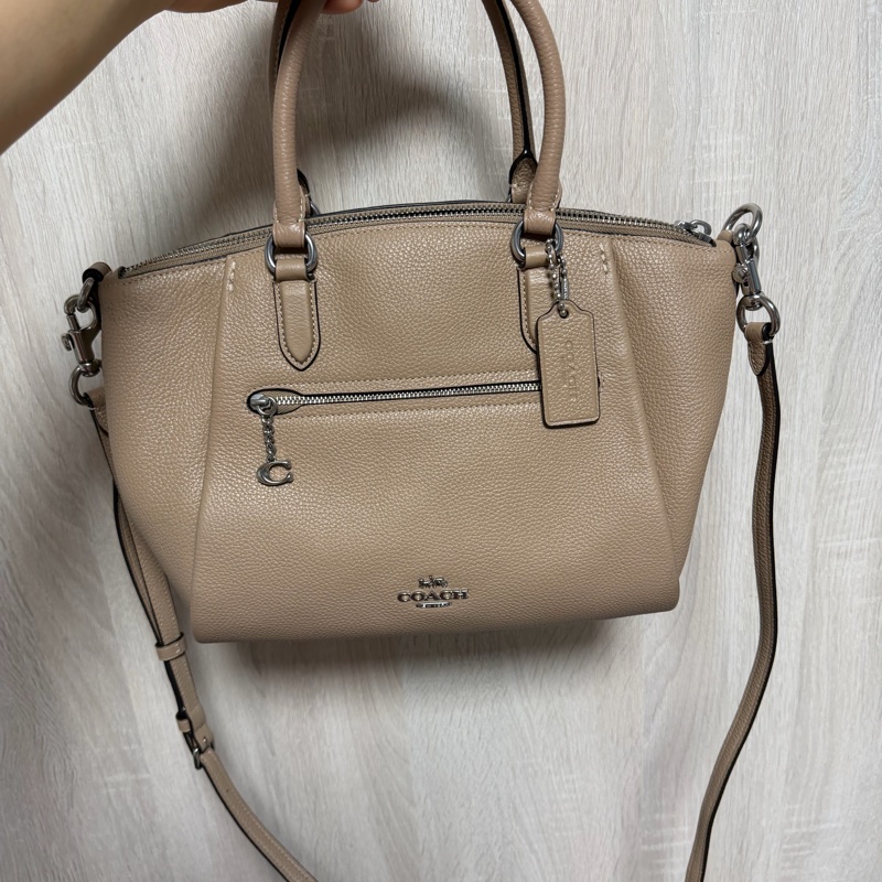 COACH奶茶色 水餃包/側背包/手提包-0