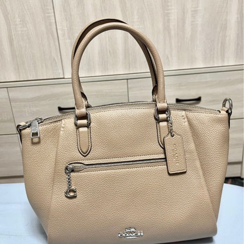 COACH奶茶色 水餃包/側背包/手提包-5