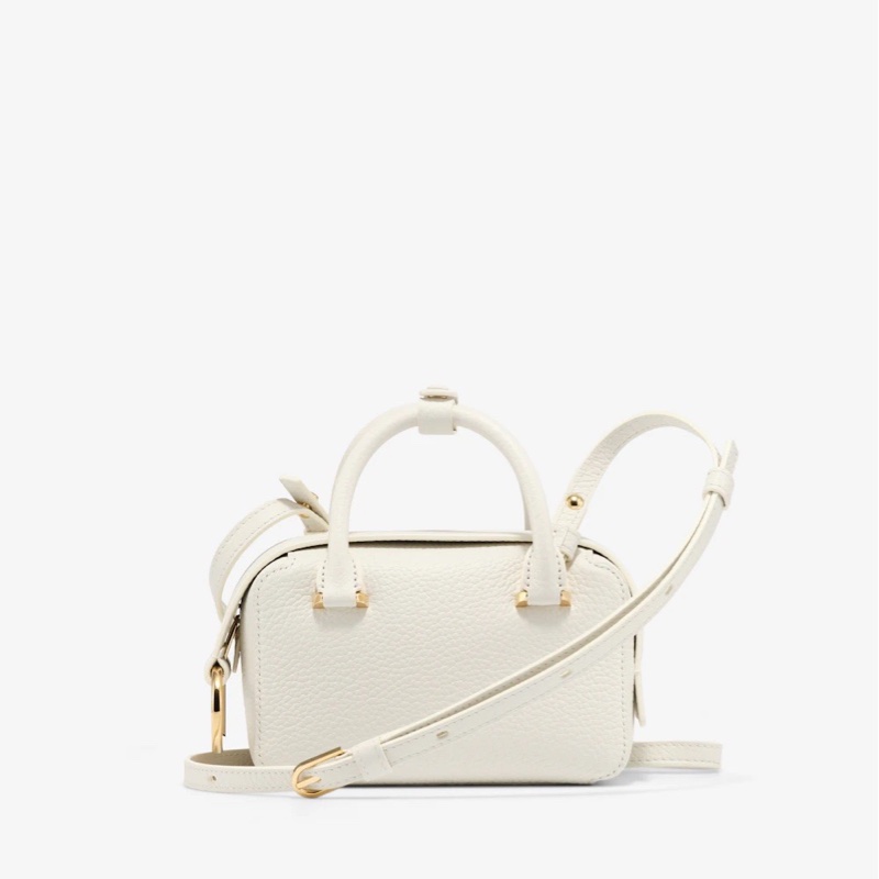 Delvaux Cool Box Nano 象牙白金扣-3