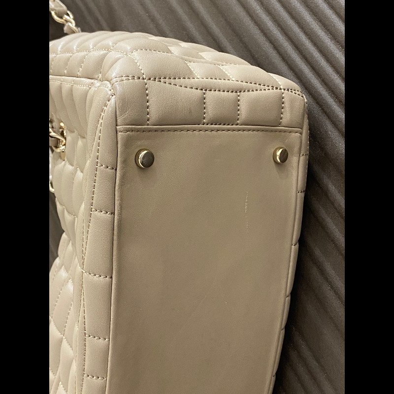 kate spade 卡其灰 鏈條肩背托特包-5