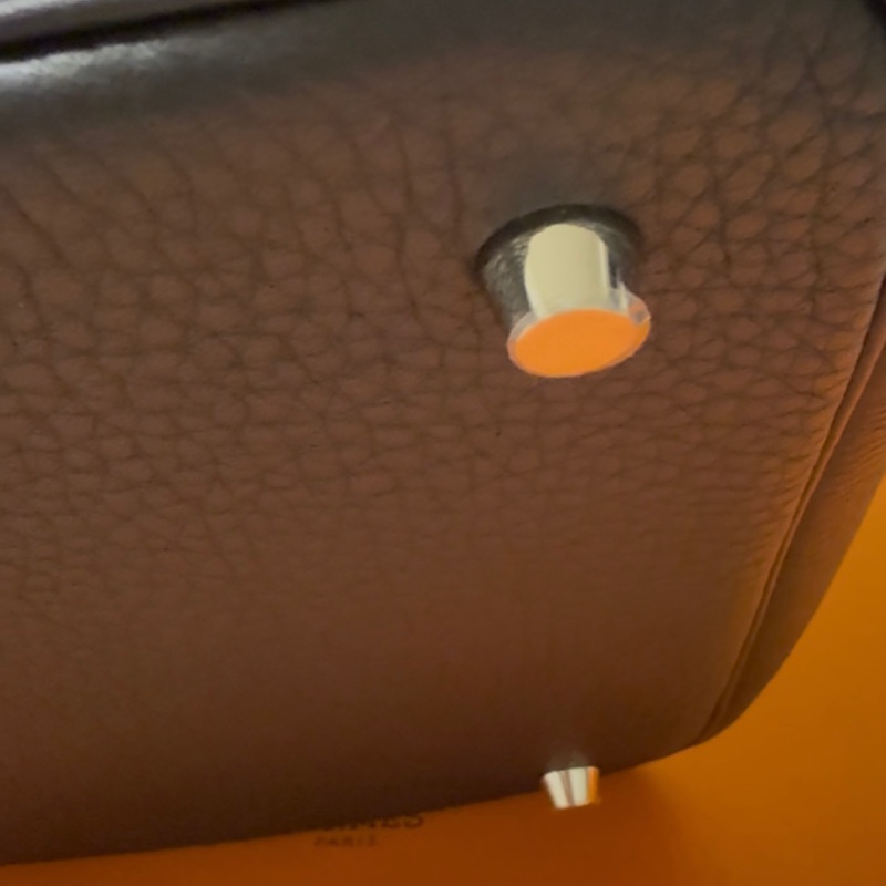 Hermes愛馬仕 pocotin 22 菜籃子 黑銀 stamp G (全新)-7