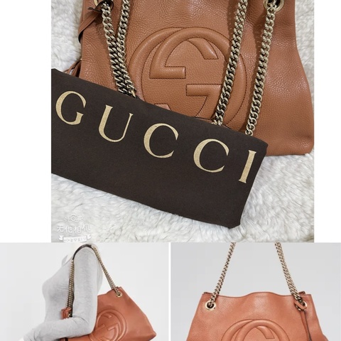 二手Gucci soho 手提肩背包（咖啡色）