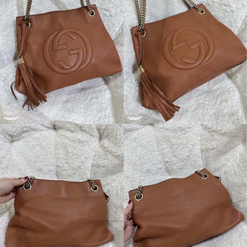 二手Gucci soho 手提肩背包（咖啡色）-6