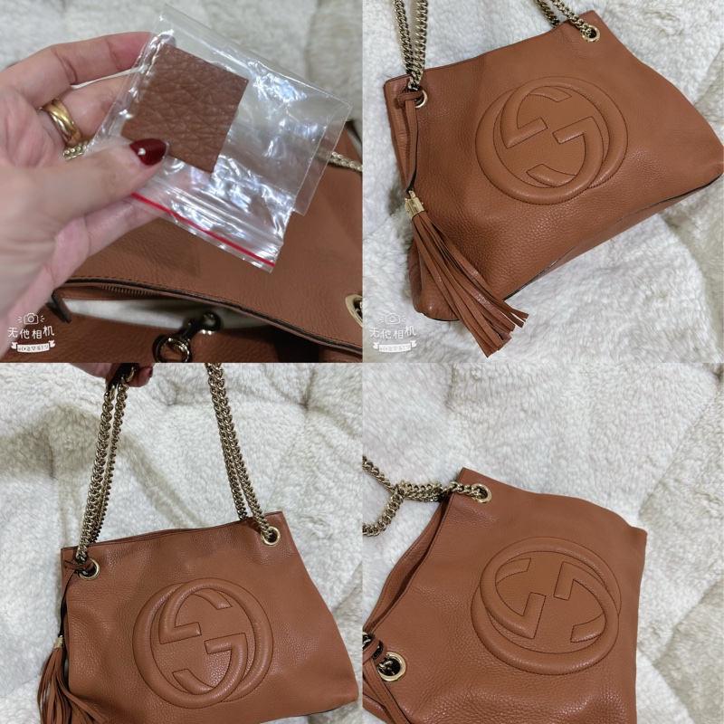 二手Gucci soho 手提肩背包（咖啡色）-7