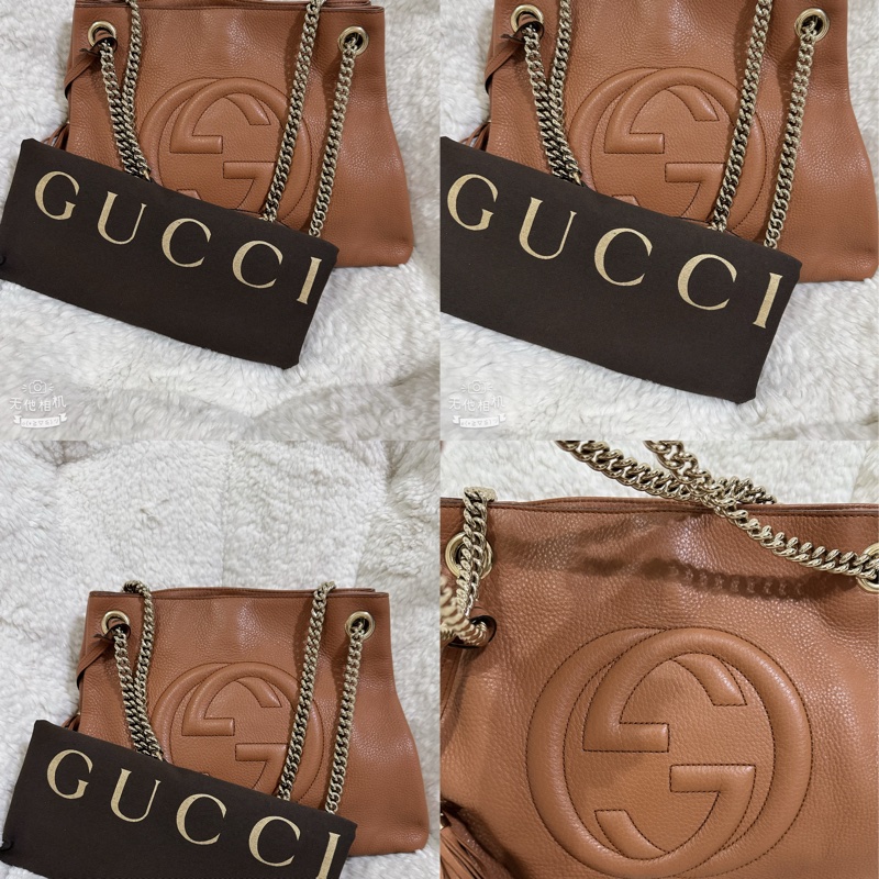 二手Gucci soho 手提肩背包（咖啡色）-9
