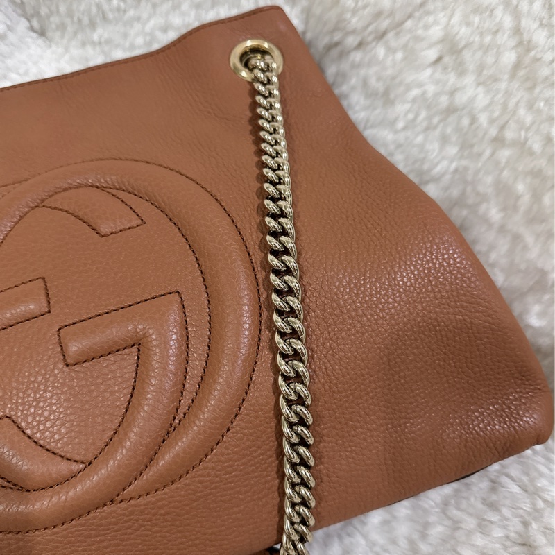 二手Gucci soho 手提肩背包（咖啡色）-15