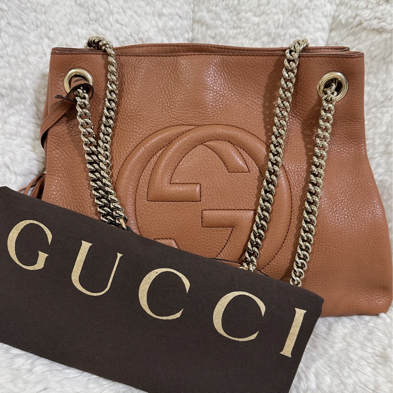 二手Gucci soho 手提肩背包（咖啡色）-18