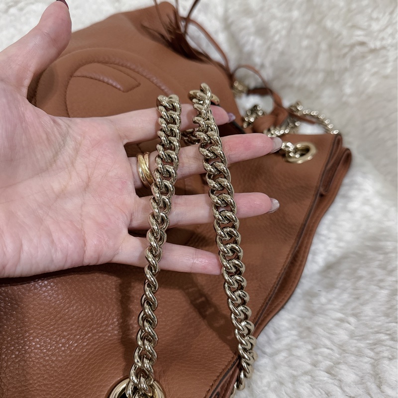 二手Gucci soho 手提肩背包（咖啡色）-42