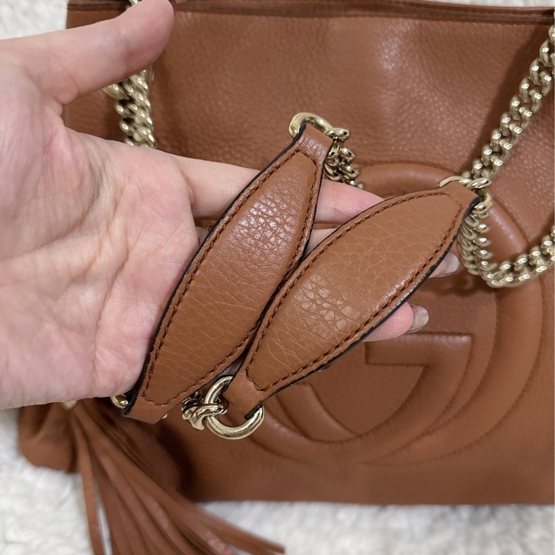 二手Gucci soho 手提肩背包（咖啡色）-43