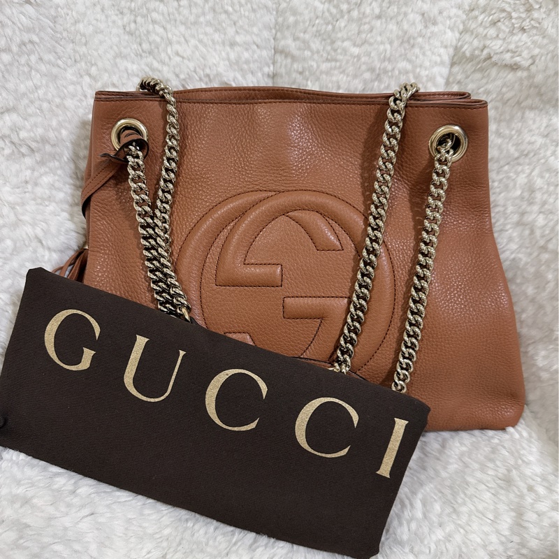 二手Gucci soho 手提肩背包（咖啡色）-50