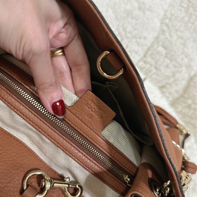 二手Gucci soho 手提肩背包（咖啡色）-54
