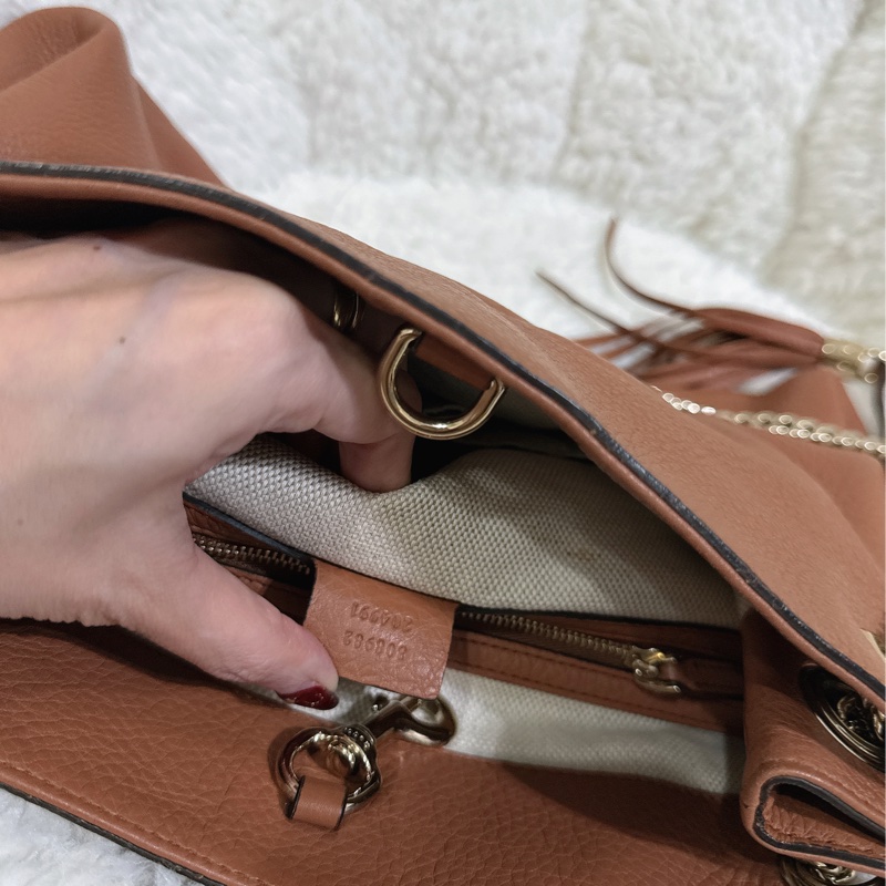 二手Gucci soho 手提肩背包（咖啡色）-58