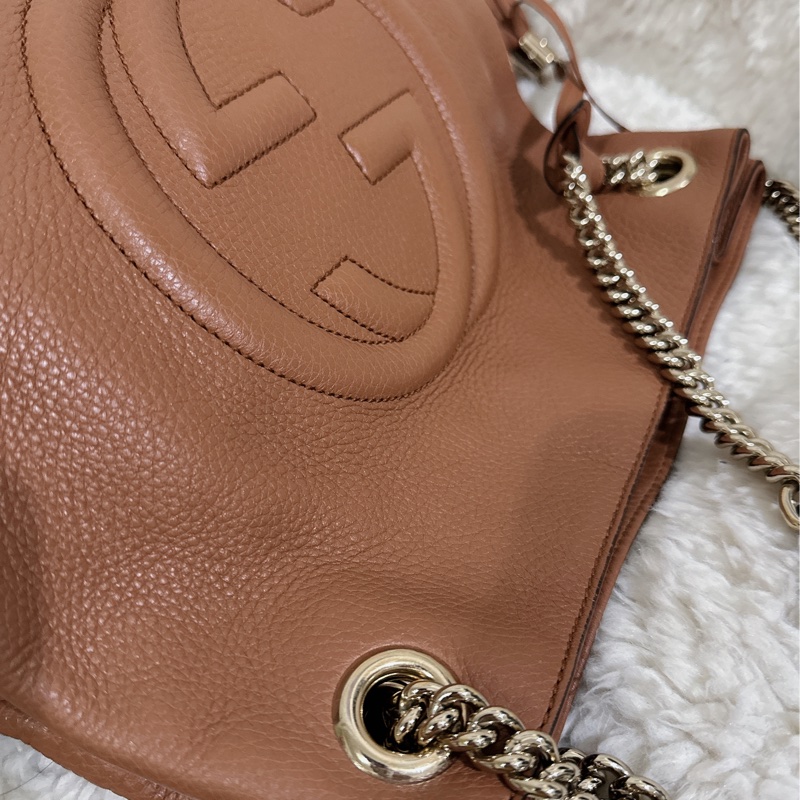 二手Gucci soho 手提肩背包（咖啡色）-63
