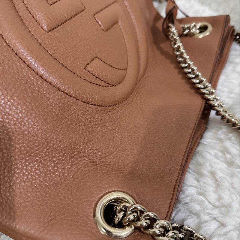 二手Gucci soho 手提肩背包（咖啡色）-64