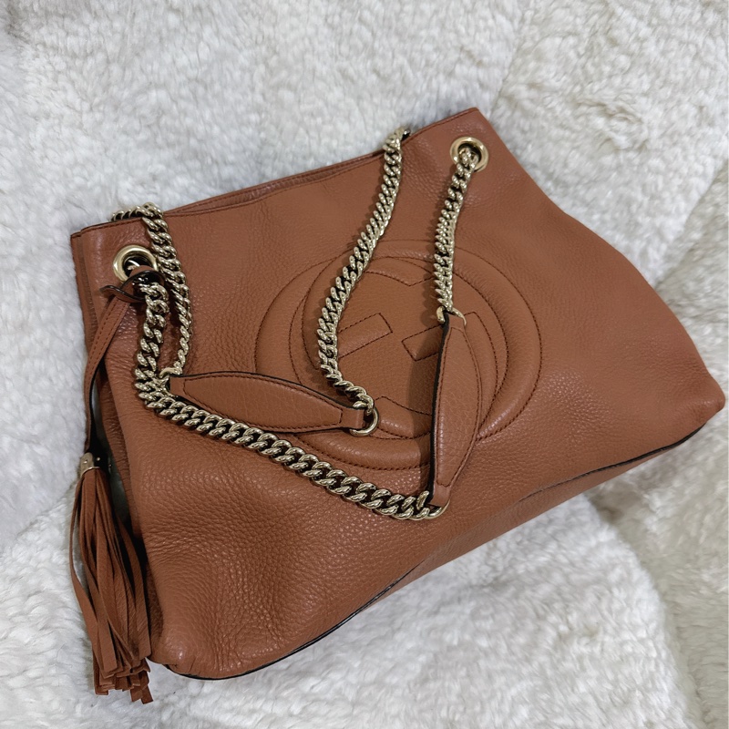 二手Gucci soho 手提肩背包（咖啡色）-67