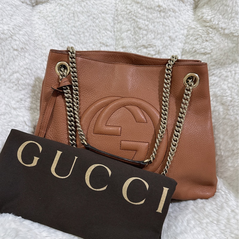 二手Gucci soho 手提肩背包（咖啡色）-70