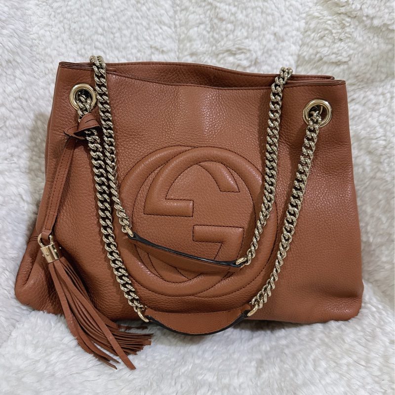 二手Gucci soho 手提肩背包（咖啡色）-71