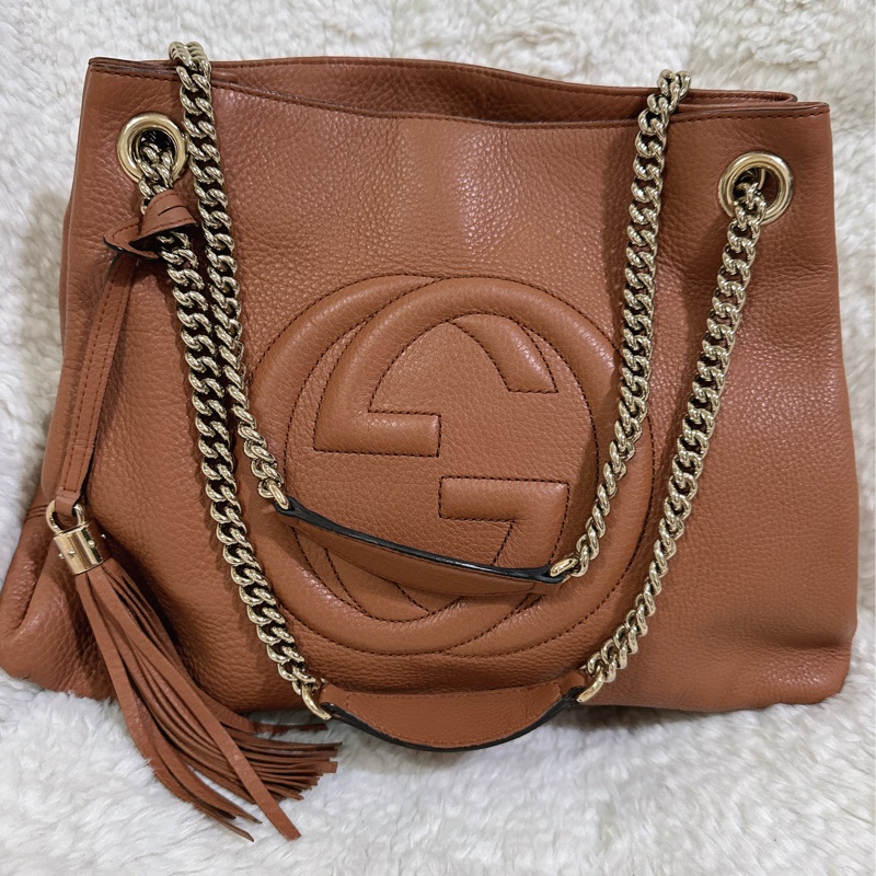 二手Gucci soho 手提肩背包（咖啡色）-72