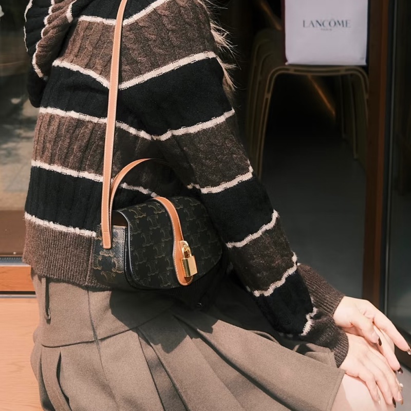 #CELINE 鎖頭肩背包 Lisa同款 ❤️-21