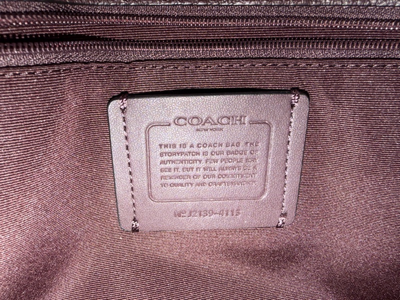 COACH老花桃色拼接提袋 /側背包 /手提包-2