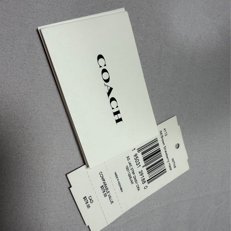 COACH老花桃色拼接提袋 /側背包 /手提包-20