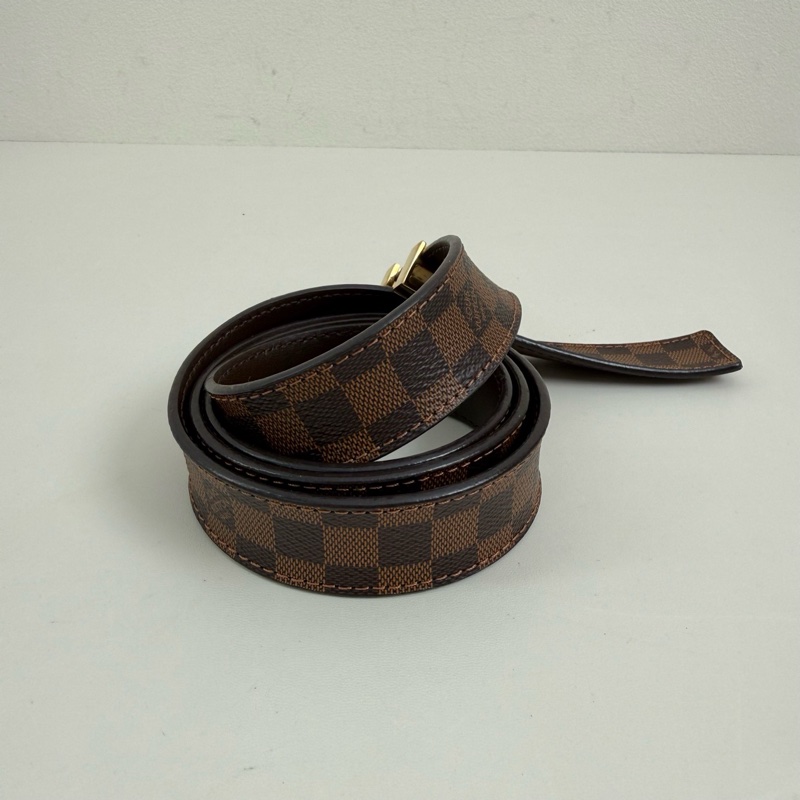 LOUIS VUITTON/路易威登 格子腰帶 金扣 尺寸:2.5*106cm-1