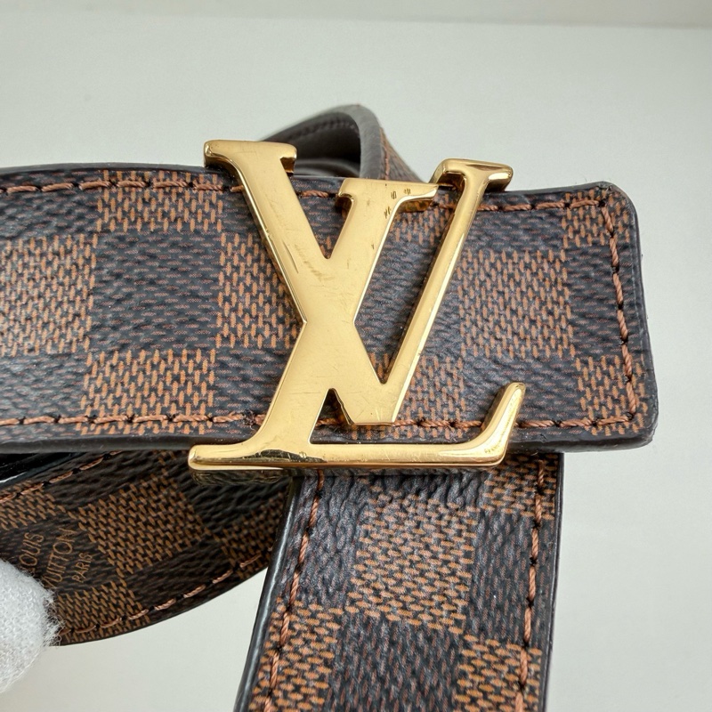 LOUIS VUITTON/路易威登 格子腰帶 金扣 尺寸:2.5*106cm-2