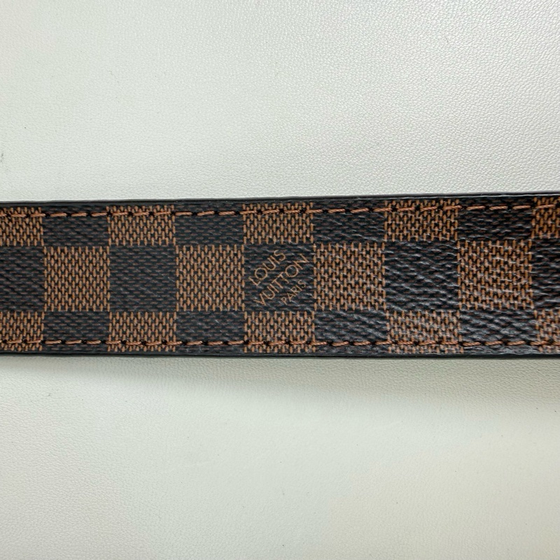 LOUIS VUITTON/路易威登 格子腰帶 金扣 尺寸:2.5*106cm-5