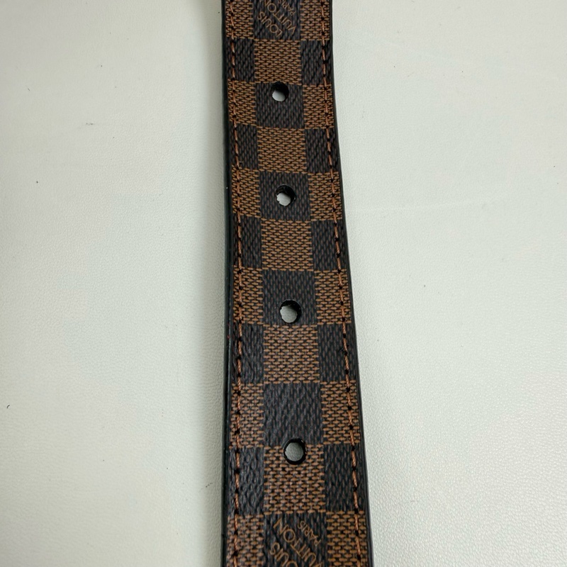 LOUIS VUITTON/路易威登 格子腰帶 金扣 尺寸:2.5*106cm-6