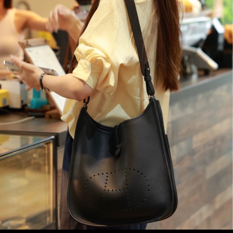 Hermes 愛馬仕Evelyne 伊芙琳黑銀29-0