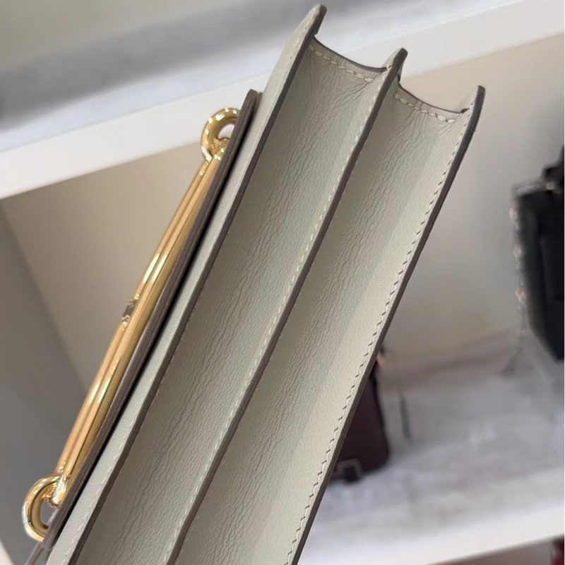 🌈Hermes🧡Roulis 23🧡奶昔白金🌟98.5新🌟🌈🌟Evercolor皮🌟Stamp D🌟豬鼻子🌟愛馬仕🌟-3