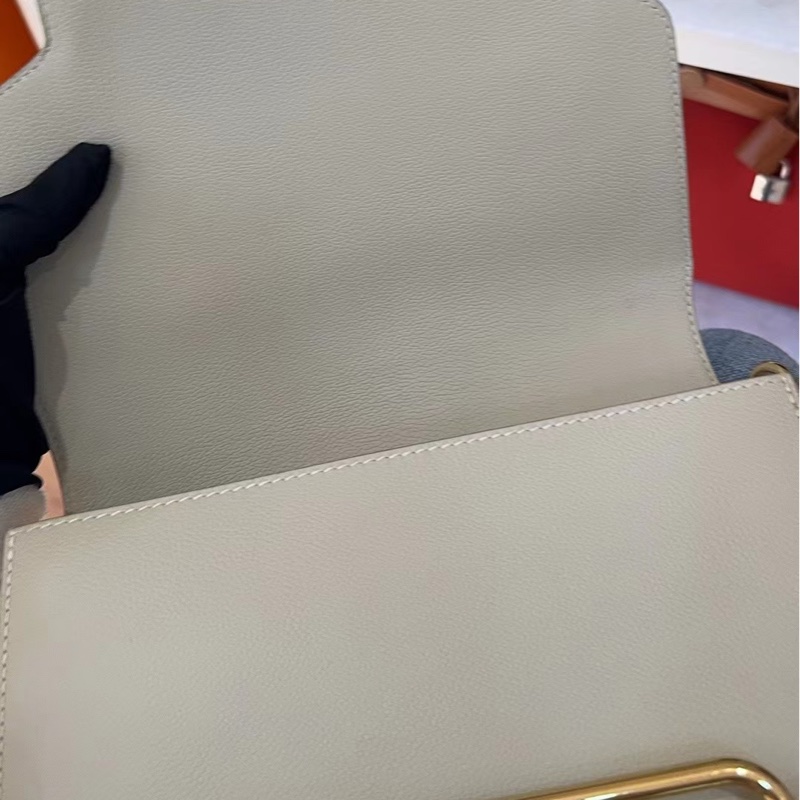 🌈Hermes🧡Roulis 23🧡奶昔白金🌟98.5新🌟🌈🌟Evercolor皮🌟Stamp D🌟豬鼻子🌟愛馬仕🌟-4