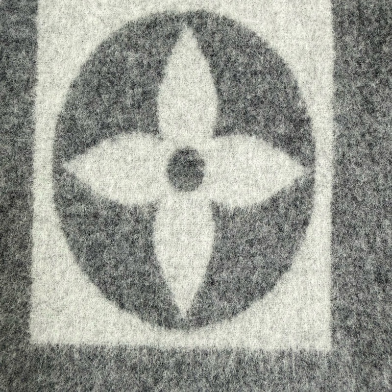 LOUIS VUITTON/路易威登 灰色羊毛圍巾 尺寸:23*169cm-8