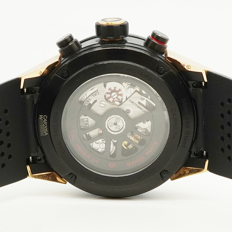 TAG Heuer 豪雅卡萊拉系列 CAR205A 男士鏤空錶盤腕錶-4