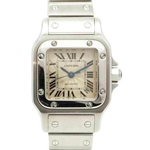 卡地亞 Santos Galbee SM W20054D6 銀色錶盤小姐腕錶