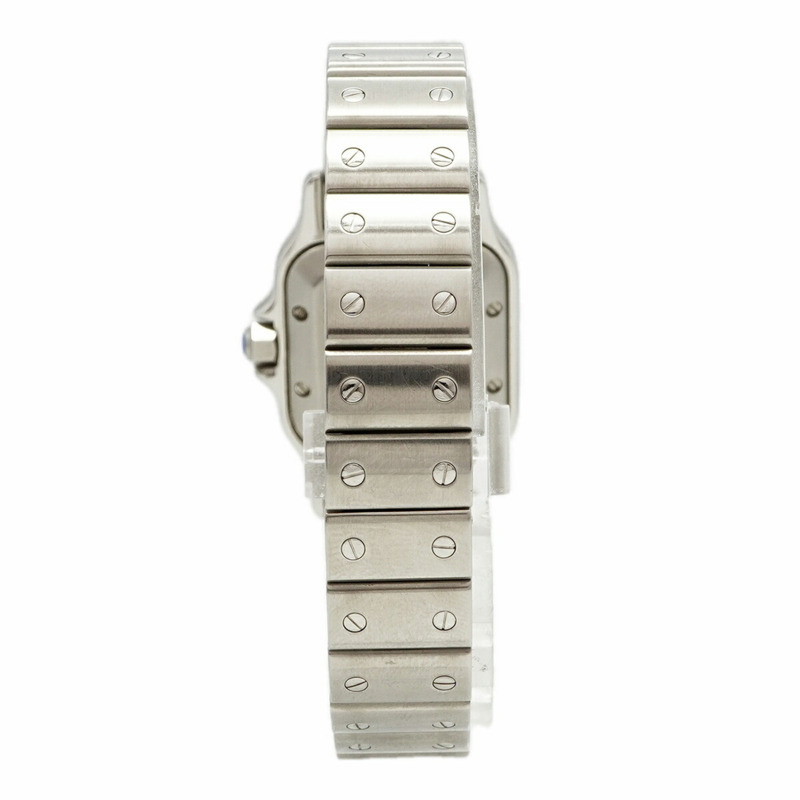 卡地亞 Santos Galbee SM W20054D6 銀色錶盤小姐腕錶-7